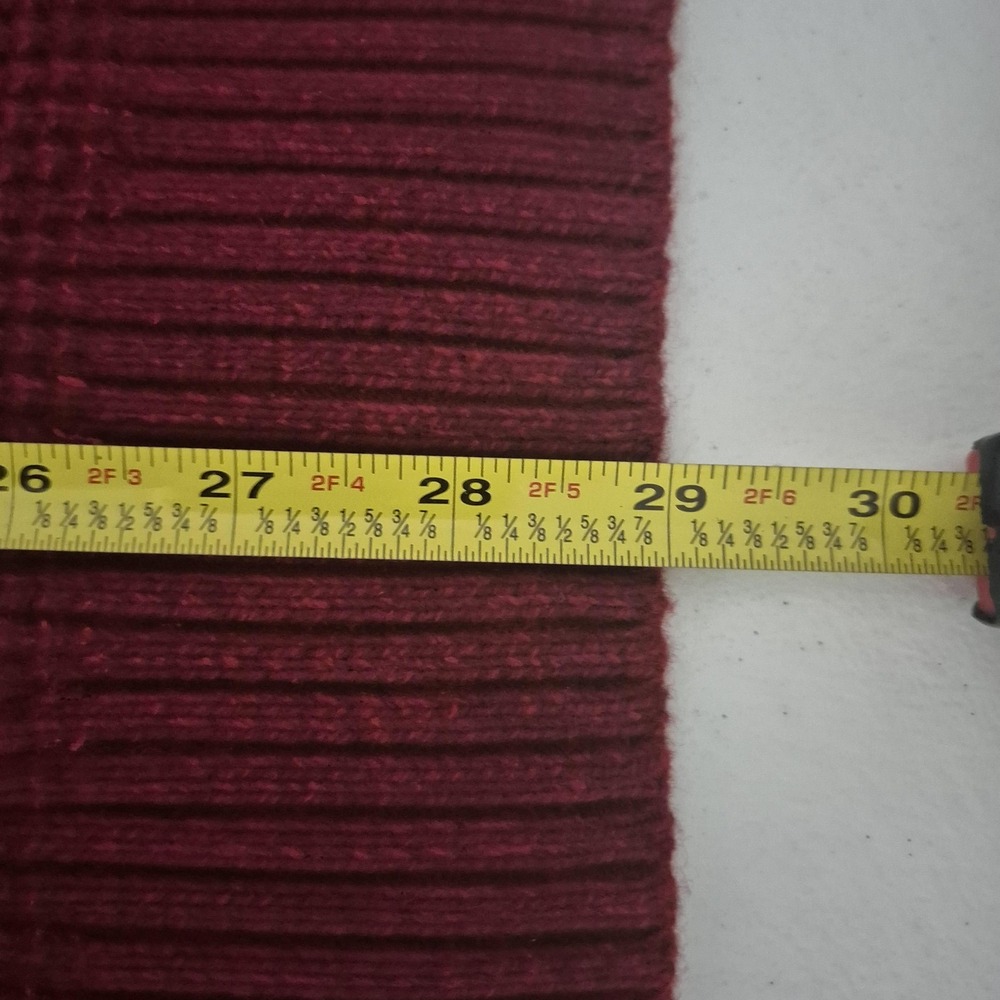 Banana Republic Sweater Mens XL Red Wool Blend Button Pullover Italian Yarn Knit - Picture 8 of 8
